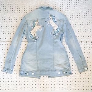Lularoe Unicorn Light blue denim jean jacket